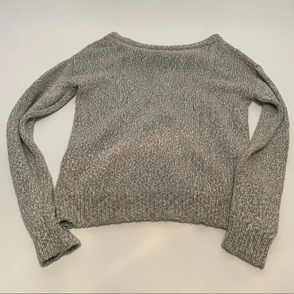 Banana Republic Heritage Collection 100% cotton gray pullover sweater Small - Picture 6 of 10